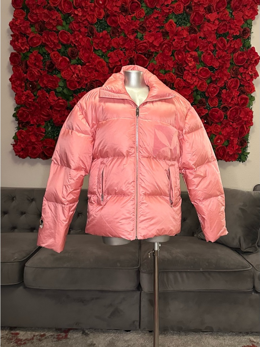 PLAYBOY Pink Quilted Puffer Jacket